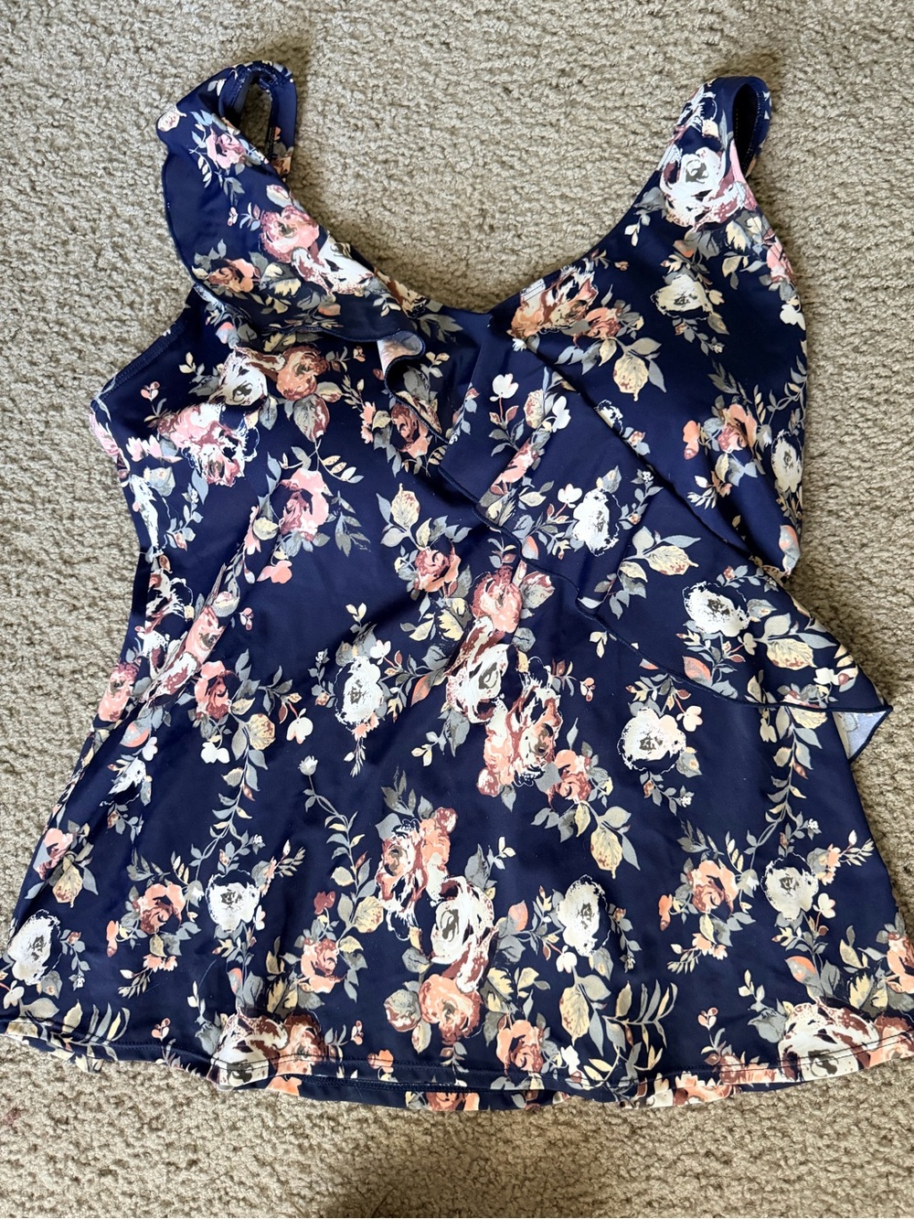 PERONA Top only Swimsuits for Women Loose Fit Tankini Size 22 NWT